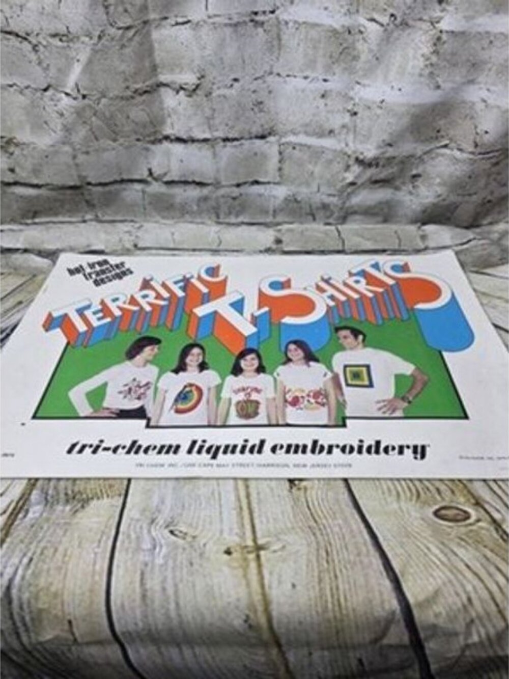 Vtg 70s Tri-Chem Terrific Tshirts 0674 Transfer Book Iron-On Transfers Craft